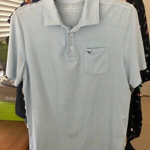 Vineyard Vines Boys XL Blue Striped Polo Shirt